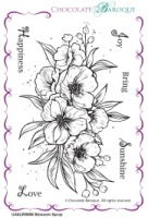 Blossom Spray unmounted rubber stamp set - A6